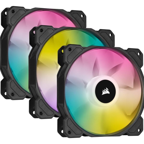 Corsair SP120 RGB ELITE, Ventilator, 12 cm, 550 RPM, 1500 RPM, 22,6 dB, 47,73 cfm