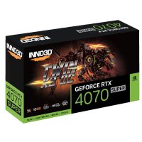 Inno3D GEFORCE RTX 4070 SUPER TWIN X2 OC, GeForce RTX 4070 SUPER, 12 GB, GDDR6X, 192 Bit, 7680 x 4320 Pixel, PCI Express x16 4.0