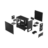 Fractal Design Pop Mini Silent, Mini Tower, PC, Schwarz, micro ATX, Mini-ITX, Stahl, 17 cm