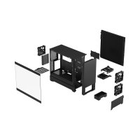 Fractal Design Pop Silent, Tower, PC, Schwarz, ATX, micro...