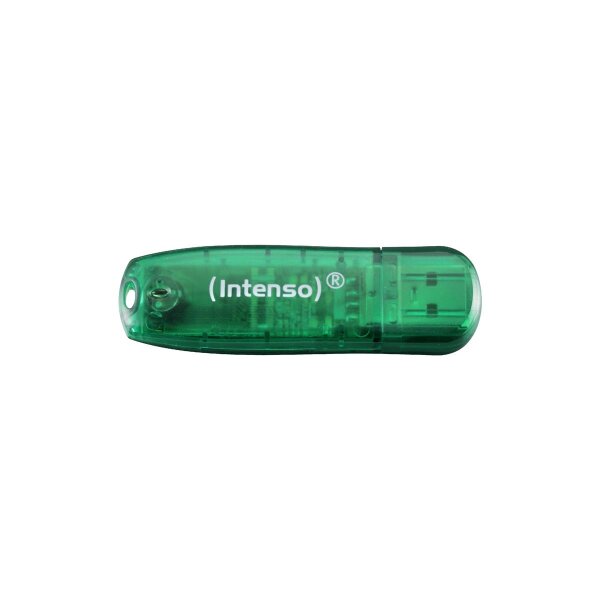 Intenso Rainbow Line, 8 GB, USB Typ-A, 2.0, 28 MB/s, Kappe, Grün