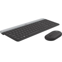 Logitech MK470, Volle Größe (100%), Kabellos, RF Wireless, QWERTY, Graphit, Maus enthalten