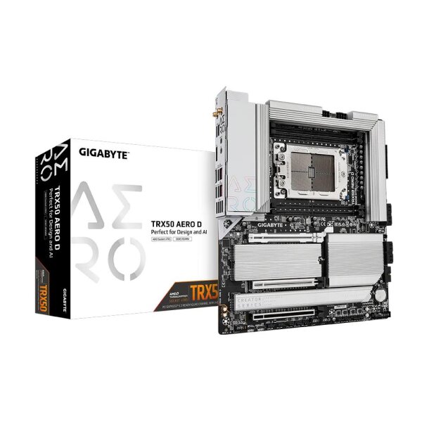 Gigabyte TRX50 AERO D, AMD, Socket sTR5, AMD Ryzen™ Threadripper™, 1 TB, DDR5-SDRAM, 1 TB