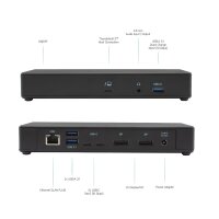 i-tec Thunderbolt3/USB-C Dual DisplayPort 4K Docking Station + Power Delivery 85W, Kabelgebunden, Thunderbolt 3, 85 W, 3,5 mm, 10,100,1000 Mbit/s, Schwarz