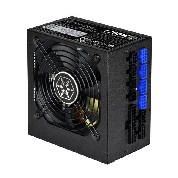 SilverStone ST1200-PTS, 1200 W, 100 - 264 V, 47 - 63 Hz, Aktiv, 120 W, 1200 W