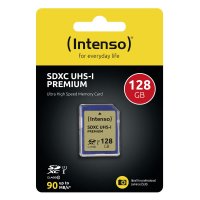 Intenso SD Karte UHS-I Premium, 128 GB, SDXC, Klasse 10,...