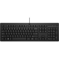 HP 125 Kabelgebundene Tastatur, Volle Größe (100%), Kabelgebunden, USB, Membran Key Switch, Schwarz