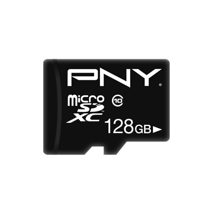 PNY Performance Plus, 128 GB, MicroSDXC, Klasse 10, Schwarz