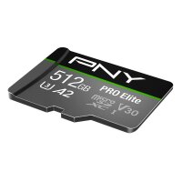 PNY PRO Elite microSDXC 512GB, 512 GB, MicroSDXC, Klasse...