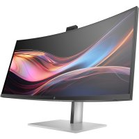 HP Serie 7 Pro 34 Zoll WQHD-Konferenzmonitor – 734pm, 86,4 cm (34"), 3440 x 1440 Pixel, Wide Quad HD, 5 ms, Schwarz, Silber