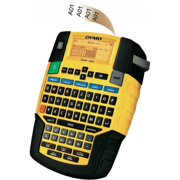 Dymo RHINO 4200, QWERTZ, Wärmeübertragung, Schwarz, Gelb