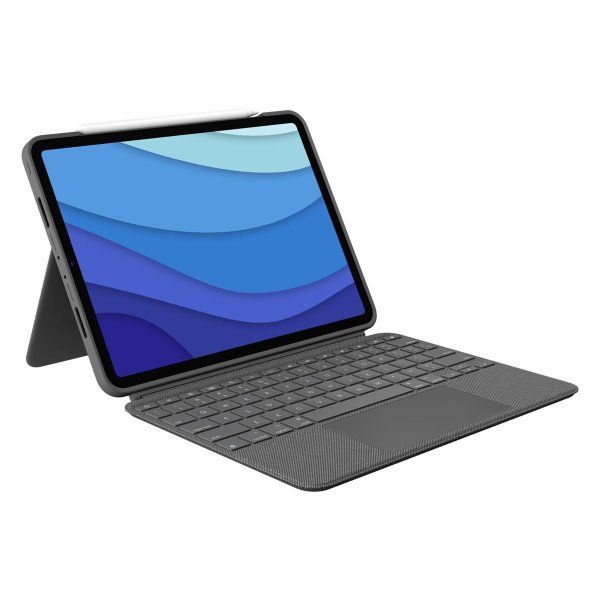 Logitech Combo Touch for iPad Pro 11-inch (1st, 2nd, and 3rd generation), QWERTY, US International, Touchpad, 1,8 cm, 1 mm, Apple