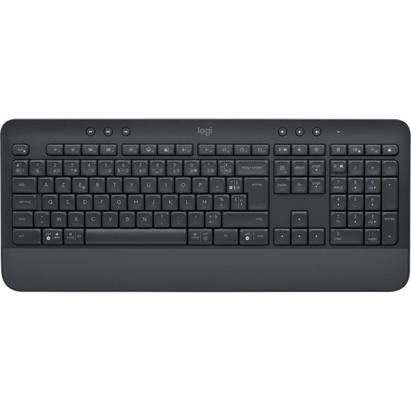 Logitech Signature K650, Volle Größe (100%), Kabellos, Bluetooth, Membran Key Switch, AZERTY, Graphit