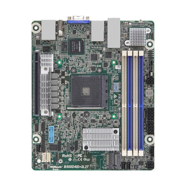 ASRock B550D4ID-2L2T, AMD, Sockel AM4, AMD Ryzen™ 3, AMD Ryzen™ 5, Sockel AM4, DDR4-SDRAM, 128 GB