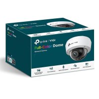 TP-LINK VIGI 4MP KI Vollfarb-Dome-Netzwerkkamera, 2,8mm Linse, IP-Sicherheitskamera, Innen & Außen, Kabelgebunden, CE, BSMI, VCCI, ONVIF, Decke/Wand, Schwarz, Weiß