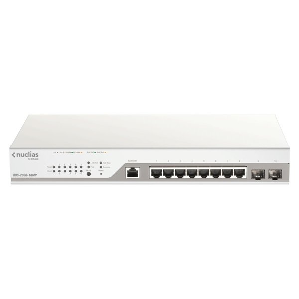 D-Link DBS-2000-10MP, Managed, L2, Gigabit Ethernet (10/100/1000), Power over Ethernet (PoE), Rack-Einbau