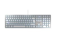 Cherry KC 6000 SLIM Kabelgebundene Tastatur, Silber/...