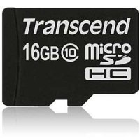 Transcend TS16GUSDC10, 16 GB, MicroSDHC, Klasse 10, NAND,...