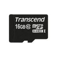 Transcend TS16GUSDC10, 16 GB, MicroSDHC, Klasse 10, NAND, 90 MB/s, Schwarz