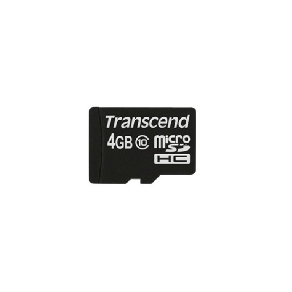 Transcend TS4GUSDC10, 4 GB, MicroSDHC, Klasse 10, NAND, 90 MB/s, Schwarz