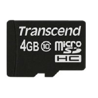 Transcend TS4GUSDC10, 4 GB, MicroSDHC, Klasse 10, NAND,...