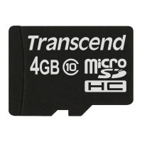 Transcend TS4GUSDC10, 4 GB, MicroSDHC, Klasse 10, NAND,...