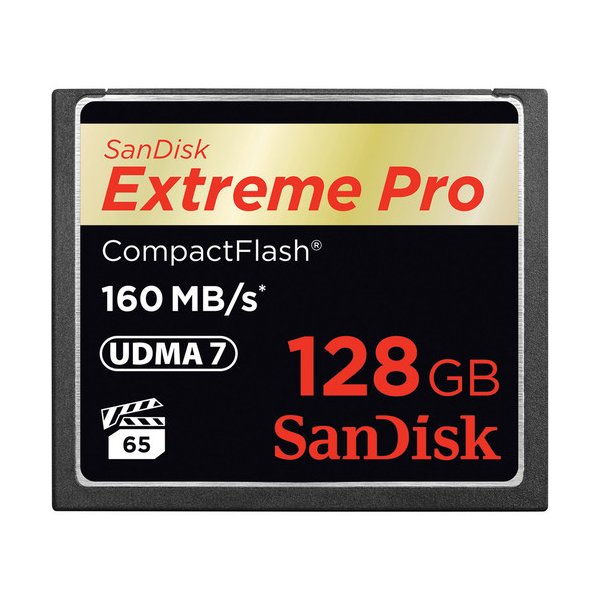 SanDisk 128GB Extreme Pro CF 160MB/s, 128 GB, Kompaktflash, 160 MB/s, 150 MB/s