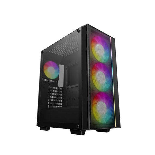 Deepcool MATREXX 55 MESH V4 C, Midi Tower, PC, Schwarz, ATX, micro ATX, Mini-ITX, ABS Synthetik, SPCC, Gaming