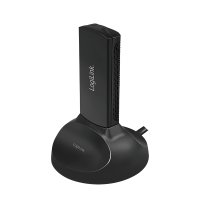 LogiLink WL0247, Kabellos, USB, WLAN, Wi-Fi 5 (802.11ac), 1300 Mbit/s, Schwarz