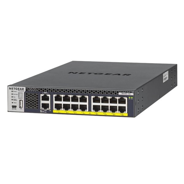 Netgear M4300-16X, Managed, L3, 10G Ethernet (100/1000/10000), Power over Ethernet (PoE), Rack-Einbau, 1U