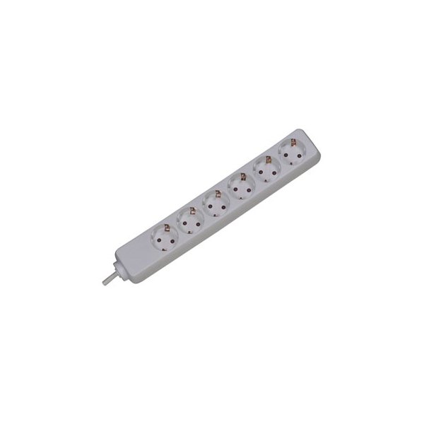 Bachmann Surge protector, 3m, 6 AC-Ausgänge, 250 V, 3600 W, Weiß, 3 m, 520 g