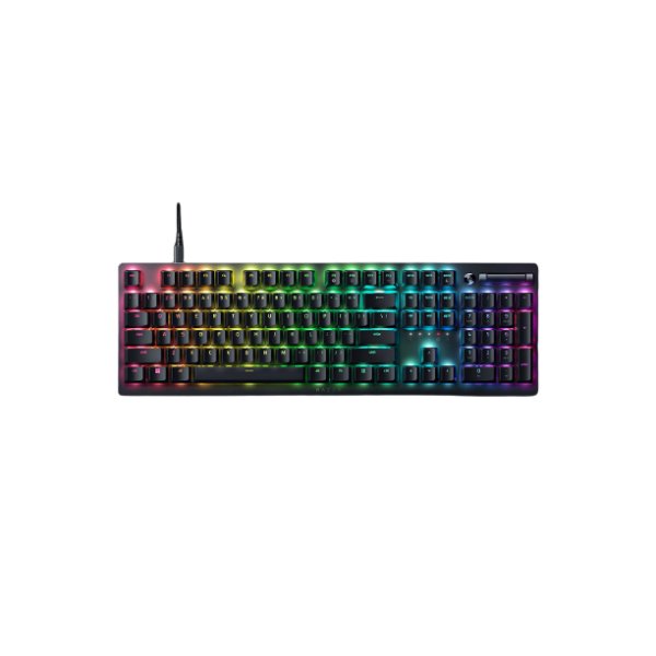 Razer DeathStalker V2, Kabelgebunden, USB, Optischer Schlüsselschalter, QWERTY, RGB-LED, Schwarz