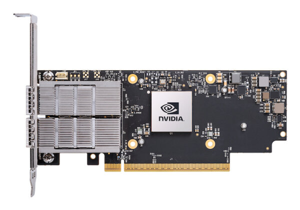 NVIDIA ConnectX-7, Eingebaut, Kabelgebunden, PCI Express, Faser, 50000 Mbit/s, Schwarz, Grau