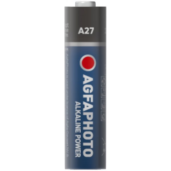 AgfaPhoto 110-804705, Einwegbatterie, A27, Alkali, 12 V, 1 Stück(e), Schwarz, Blau, Rot, Weiß