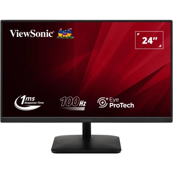 ViewSonic VA2408-MHDB, 61 cm (24"), 1920 x 1080 Pixel, Full HD, LED, 1 ms, Schwarz