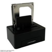 LC-Power LC-DOCK-C, HDD, SSD, Serial ATA III, 2.5,3.5", USB 3.2 Gen 2 (3.1 Gen 2) Type-C, 10 Gbit/s, Schwarz