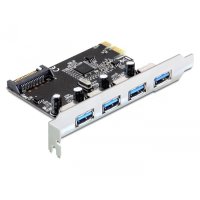 Delock 89297, PCIe, USB 3.2 Gen 1 (3.1 Gen 1), Schwarz,...