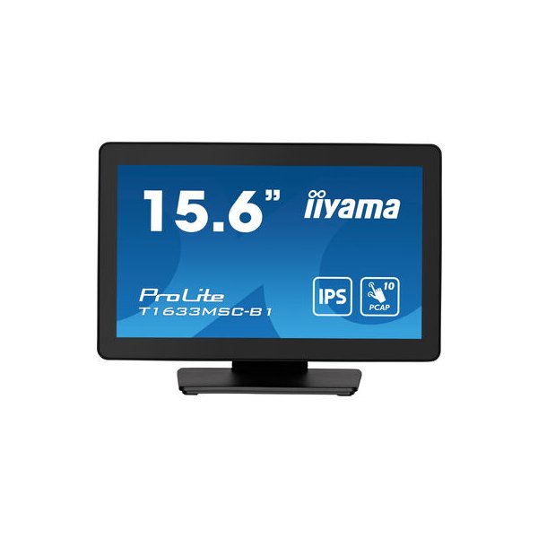 Iiyama ProLite T1633MSC-B1, 39,6 cm (15.6"), 1920 x 1080 Pixel, Full HD, LCD, 5 ms, Schwarz