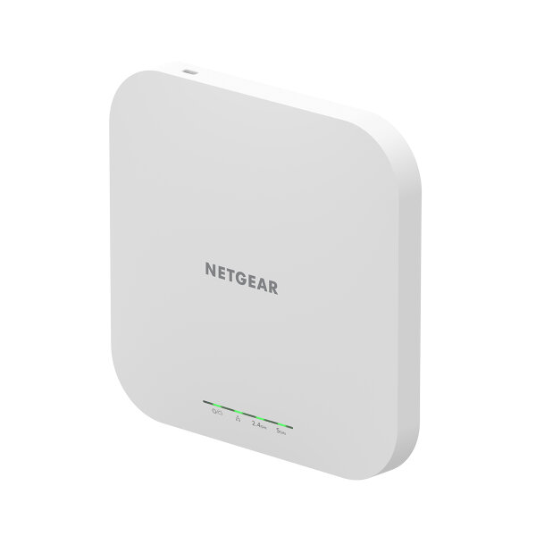 Netgear WAX610 WiFi 6 WLAN Access Point (AX1800 Speed Dual-Band Mesh, WPA3, 802.11ax, 2.5G LAN, Lokales oder Insight Remote Management, PoE+ powered - Netzteil optional), 1800 Mbit/s, 600 Mbit/s, 1200 Mbit/s, 10,100,1000,2500 Mbit/s, IEEE 802.11a, IEEE 80