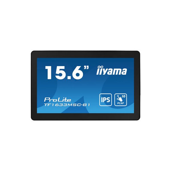 Iiyama ProLite TF1633MSC-B1, 39,6 cm (15.6"), 1920 x 1080 Pixel, Full HD, 5 ms, Schwarz