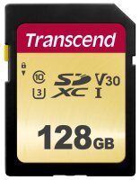 Transcend 128GB UHS-I U3 SD, 128 GB, SDXC, Klasse 10, UHS-I, 95 MB/s, 60 MB/s