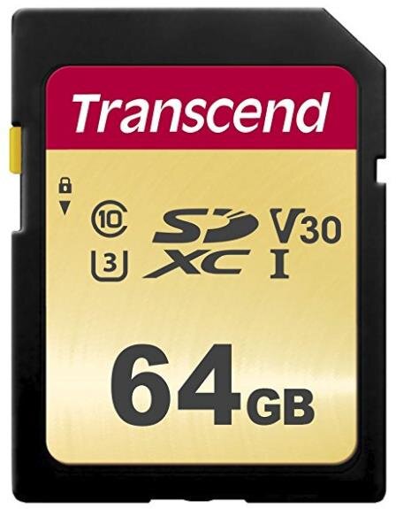 Transcend 64GB, UHS-I, SD, 64 GB, SDXC, Klasse 10, UHS-I, 95 MB/s, 50 MB/s