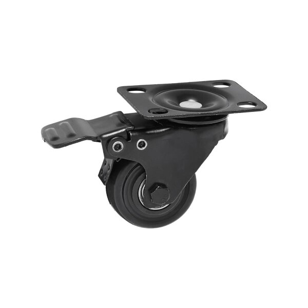 V7 RM4CASTERS-1E, Lenkrolle, Schwarz, Gummi, Stahl, 50 mm, 120 mm, 80 mm