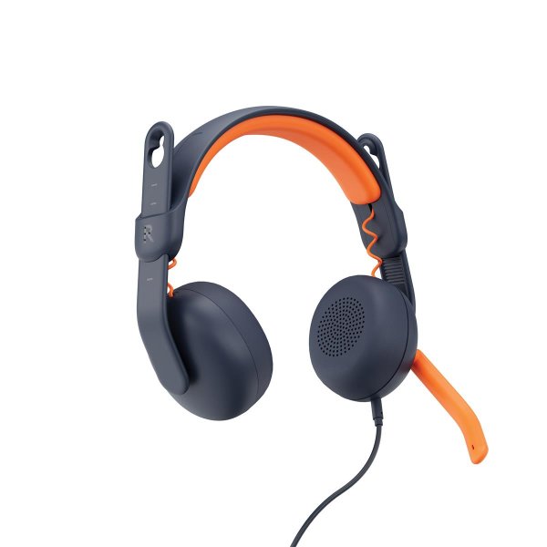 Logitech Zone Learn, Kabelgebunden, Ausbildung, 154,5 g, Kopfhörer, Blau, Orange