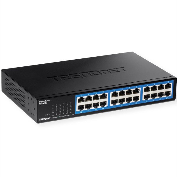 TRENDnet TEG-S25D, Gigabit Ethernet (10/100/1000), Vollduplex, Rack-Einbau