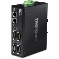 TRENDnet TI-M42, Schwarz, IP30, 4 x Serial (DB-9) ports,...