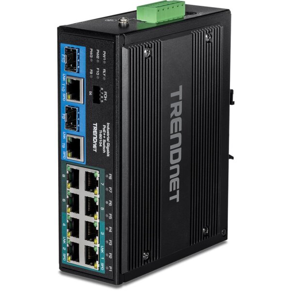 TRENDnet TI-BG104, Unmanaged, Gigabit Ethernet (10/100/1000), Vollduplex, Power over Ethernet (PoE)