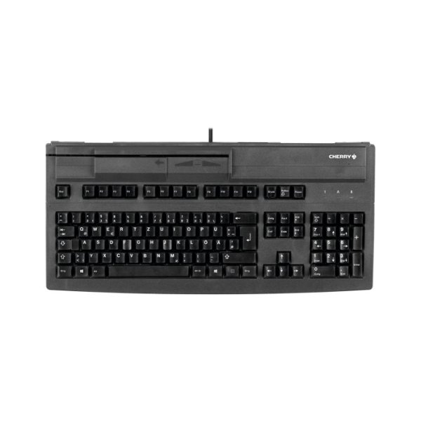 Cherry MultiBoard Multi-Board MX V2 G80-8000 Kabelgebundene Tastatur mit magnetischem Kartenleser, Schwarz , USB (QWERTZ - DE), Volle Größe (100%), Kabelgebunden, USB, QWERTZ, Schwarz