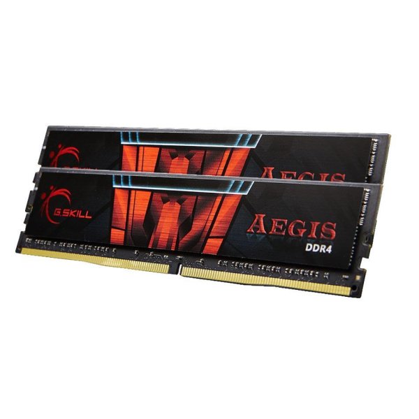 G.Skill 16GB DDR4-2400, 16 GB, 2 x 8 GB, DDR4, 2400 MHz, 288-pin DIMM, Schwarz, Rot