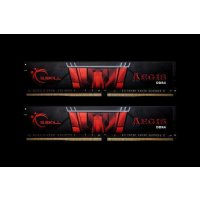 G.Skill 16GB DDR4-2400, 16 GB, 2 x 8 GB, DDR4, 2400 MHz, 288-pin DIMM, Schwarz, Rot